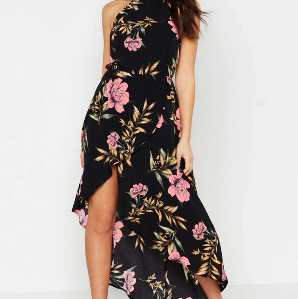 Boohoo Woven Oversized Floral Midaxi Dress